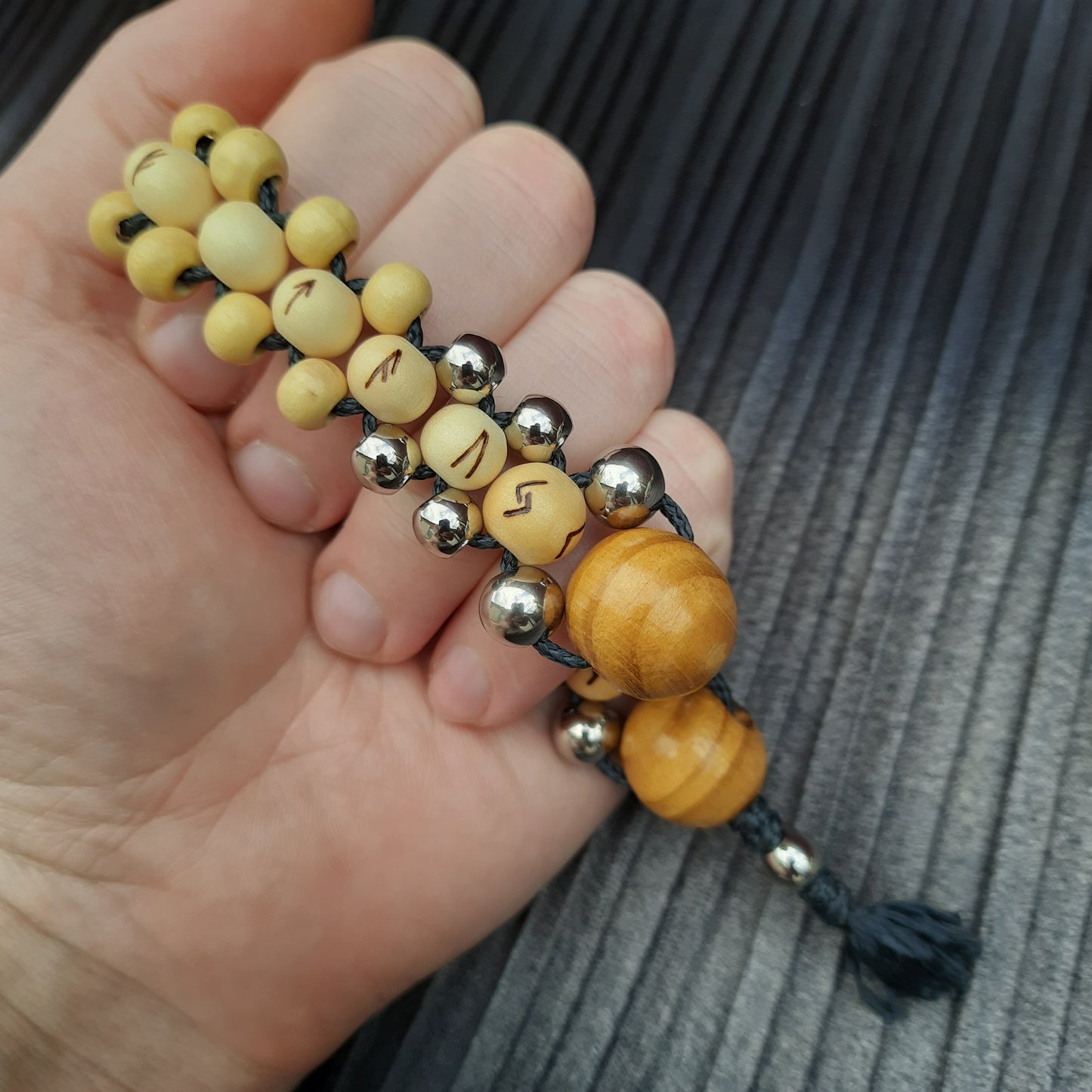 Chetki handmade "Rune Keeper" rosary, anti-stress meditation and finger training (SCU: 240612)