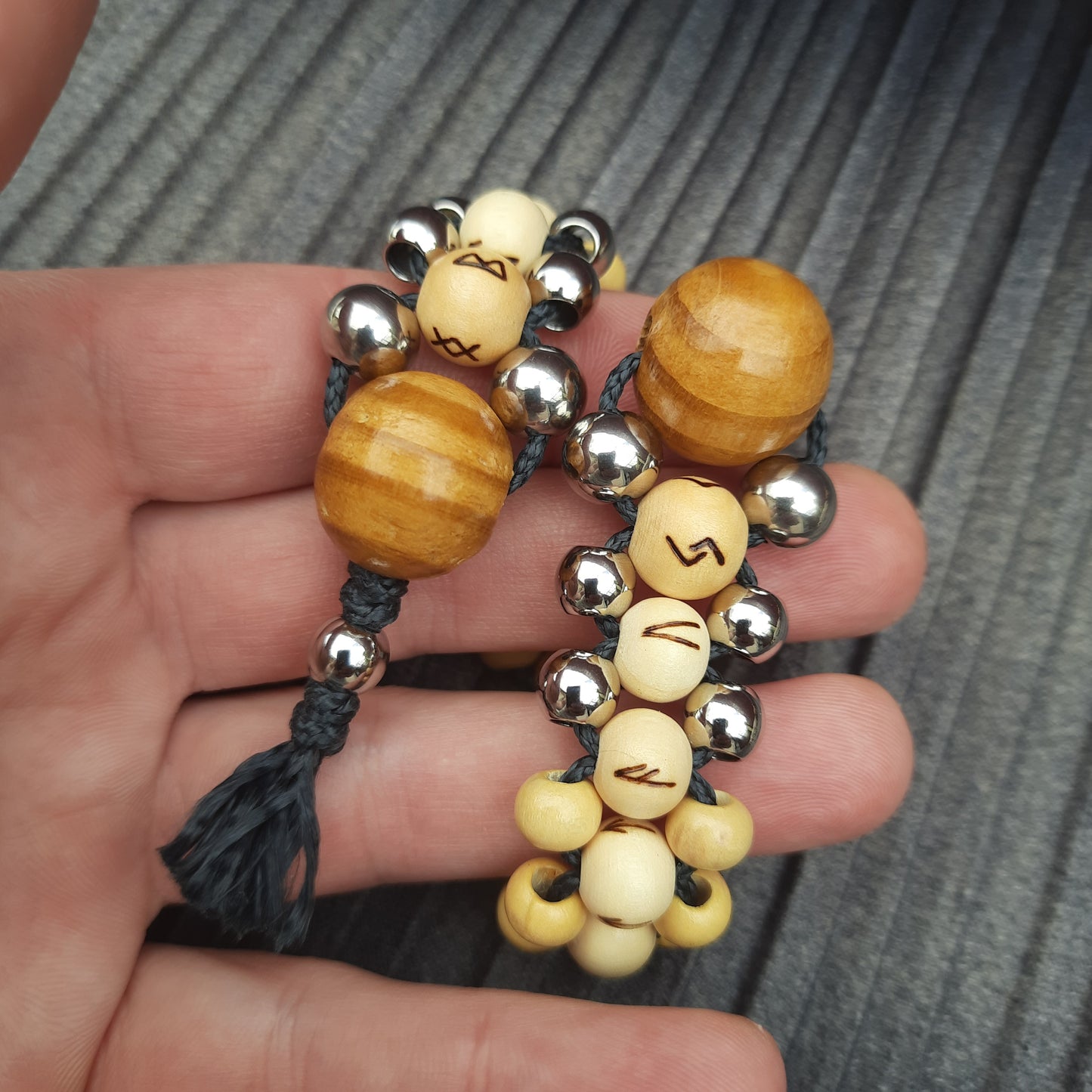 Chetki handmade "Rune Keeper" rosary, anti-stress meditation and finger training (SCU: 240612)