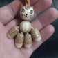 Pocket buddy wooden keychain magnetic "Cat" antistress, fidget, pocket friend (SCU: 240716)