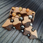 Chetki "Yin Yang" wood+hematite+kevlar, rosary, anti-stress meditation and finger training, anxiety beads (SCU: 240707)