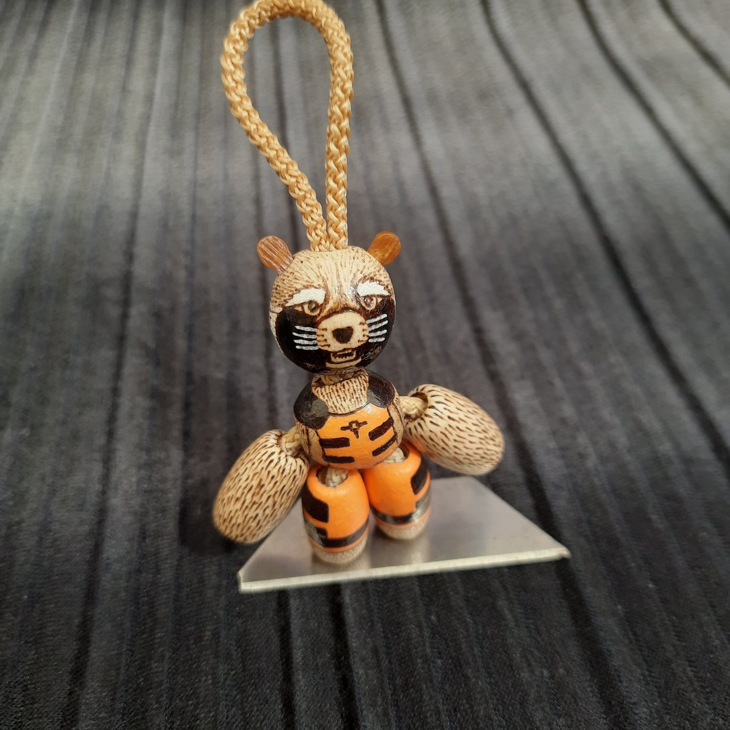 Pocket buddy wooden keychain magnetic "Space Raccoon" antistress, fidget, pocket friend (SCU: 240718)