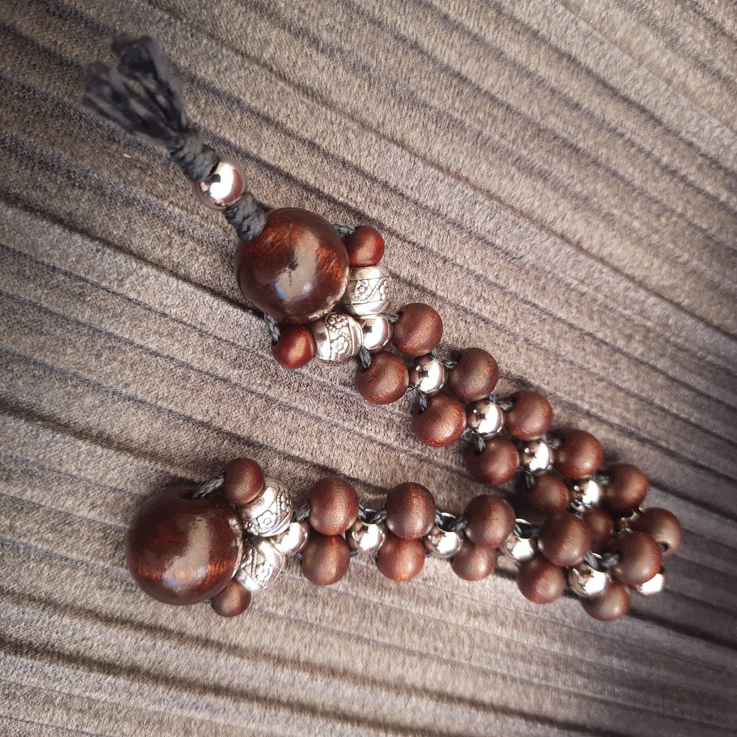 Chetki handmade "Dark Guardian" rosary, anti-stress meditation and finger training (SCU: 240708)