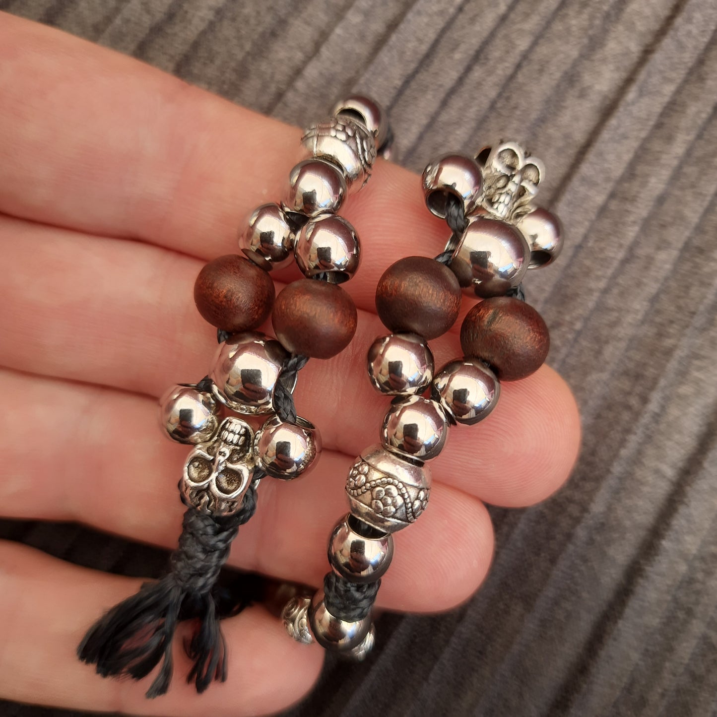 Chetki handmade "Charon's partner" v10 rosary,  anti-stress meditation and finger training (SCU: 240710)