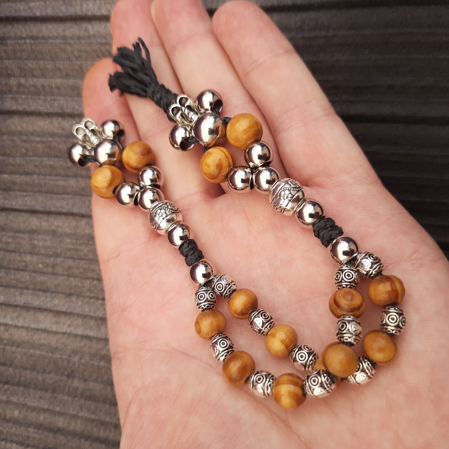 Chetki handmade "Charon's partner" v11 rosary,  anti-stress meditation and finger training (SCU: 240711)