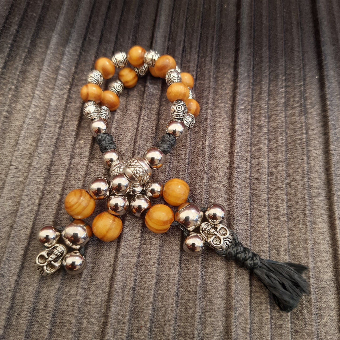 Chetki handmade "Charon's partner" v11 rosary,  anti-stress meditation and finger training (SCU: 240711)