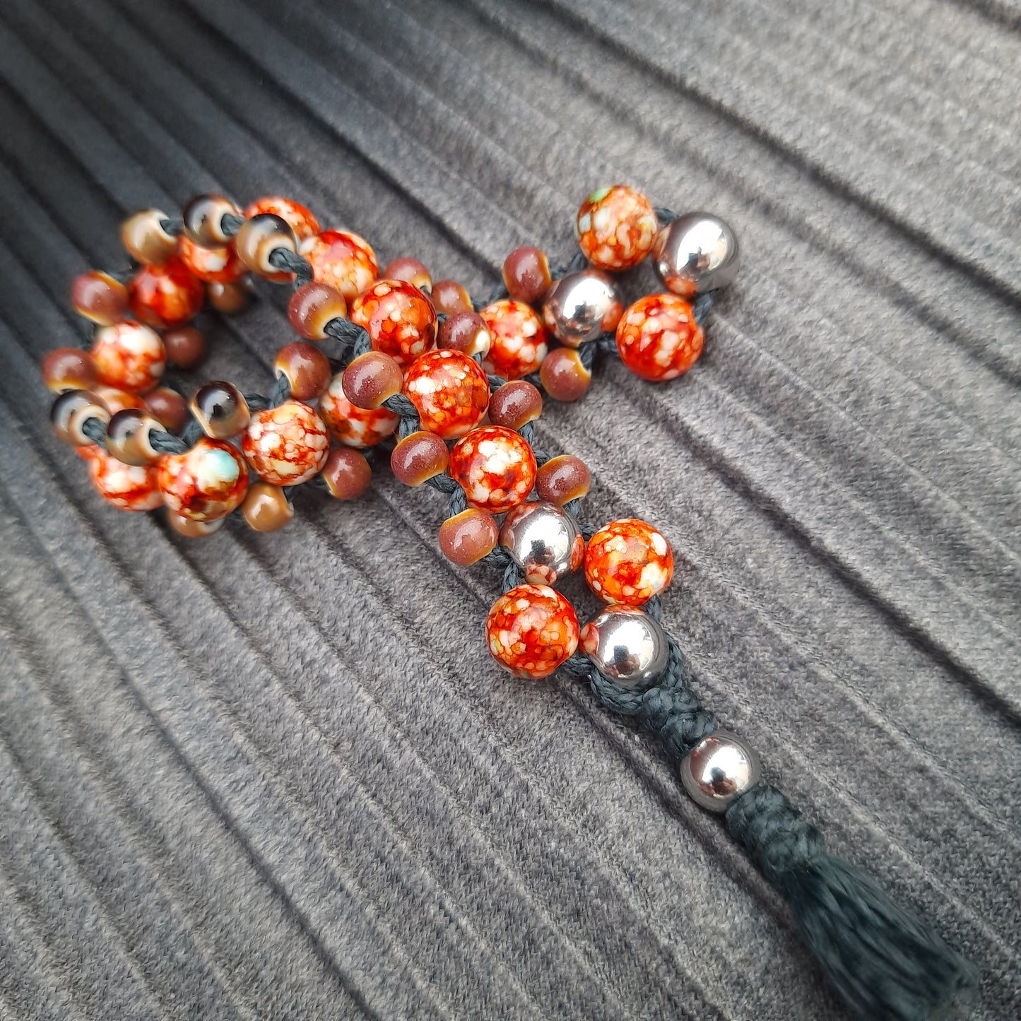 Chetki "Volcanic Flame Dragon" rosary, anti-stress meditation and finger training (SCU: 240816)