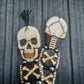 Wooden chetki "Skull & Bones" rosary, anti-stress meditation and finger training, anxiety beads (SCU: 240901)