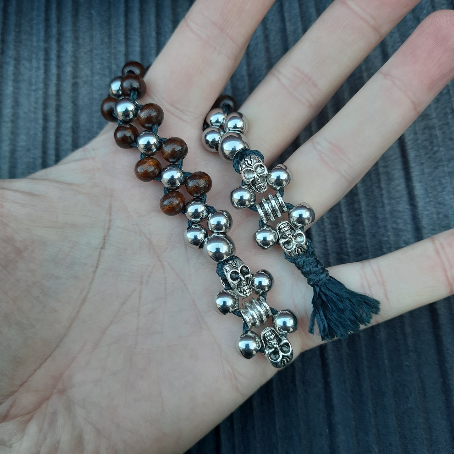 Chetki handmade "Steel Spirit" flip rosary,  anti-stress meditation and finger training, worry beads (SCU: 241014)