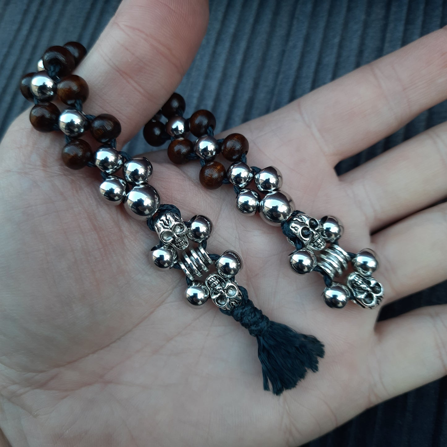 Chetki handmade "Steel Spirit" flip rosary,  anti-stress meditation and finger training, worry beads (SCU: 241014)