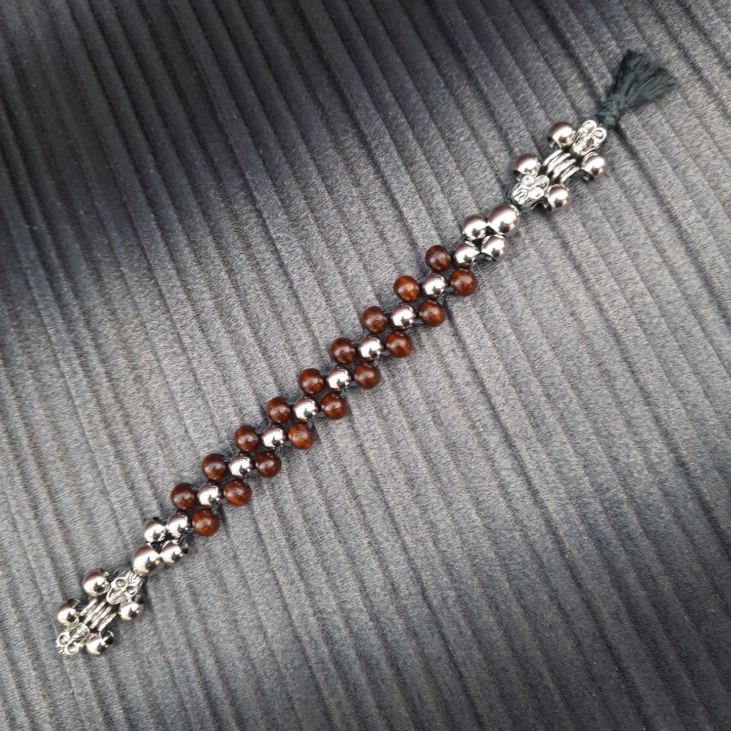 Chetki handmade "Steel Spirit" flip rosary,  anti-stress meditation and finger training, worry beads (SCU: 241014)