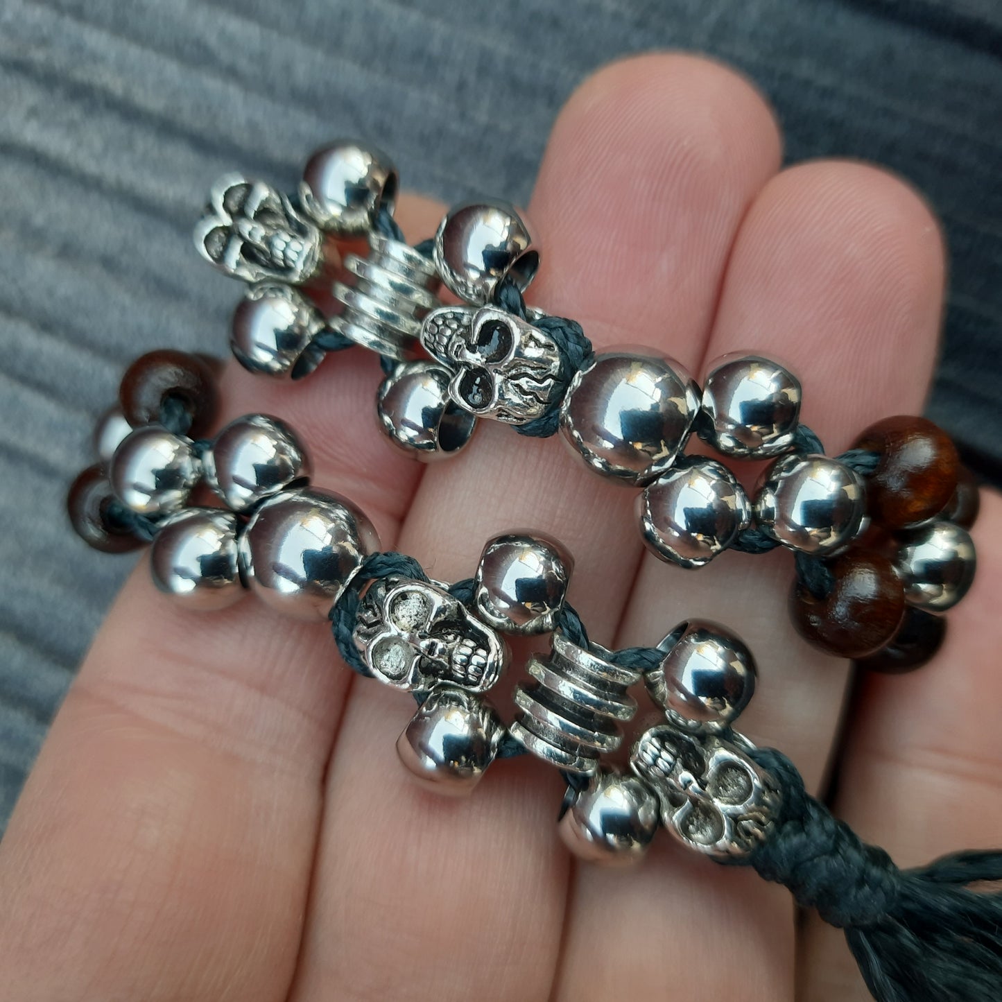 Chetki handmade "Steel Spirit" flip rosary,  anti-stress meditation and finger training, worry beads (SCU: 241014)