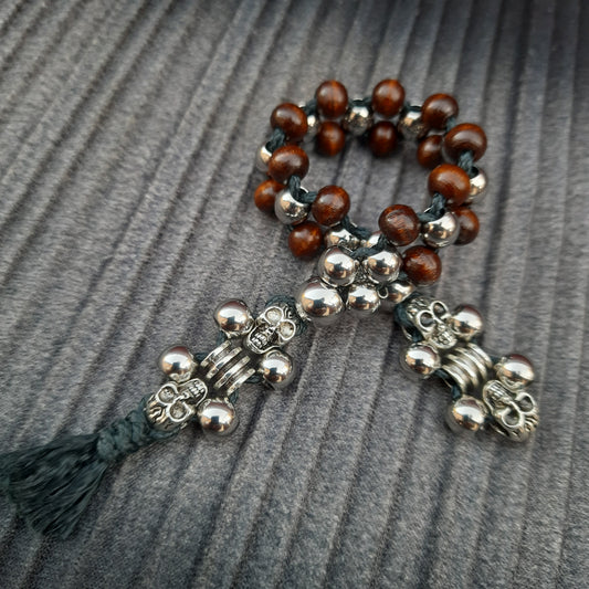 Chetki handmade "Steel Spirit" flip rosary,  anti-stress meditation and finger training, worry beads (SCU: 241014)