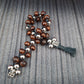 Chetki "Wooden Joe" v2, handmade, flip rosary,  anti-stress meditation and finger training, worry beads (SCU: 241017-18)