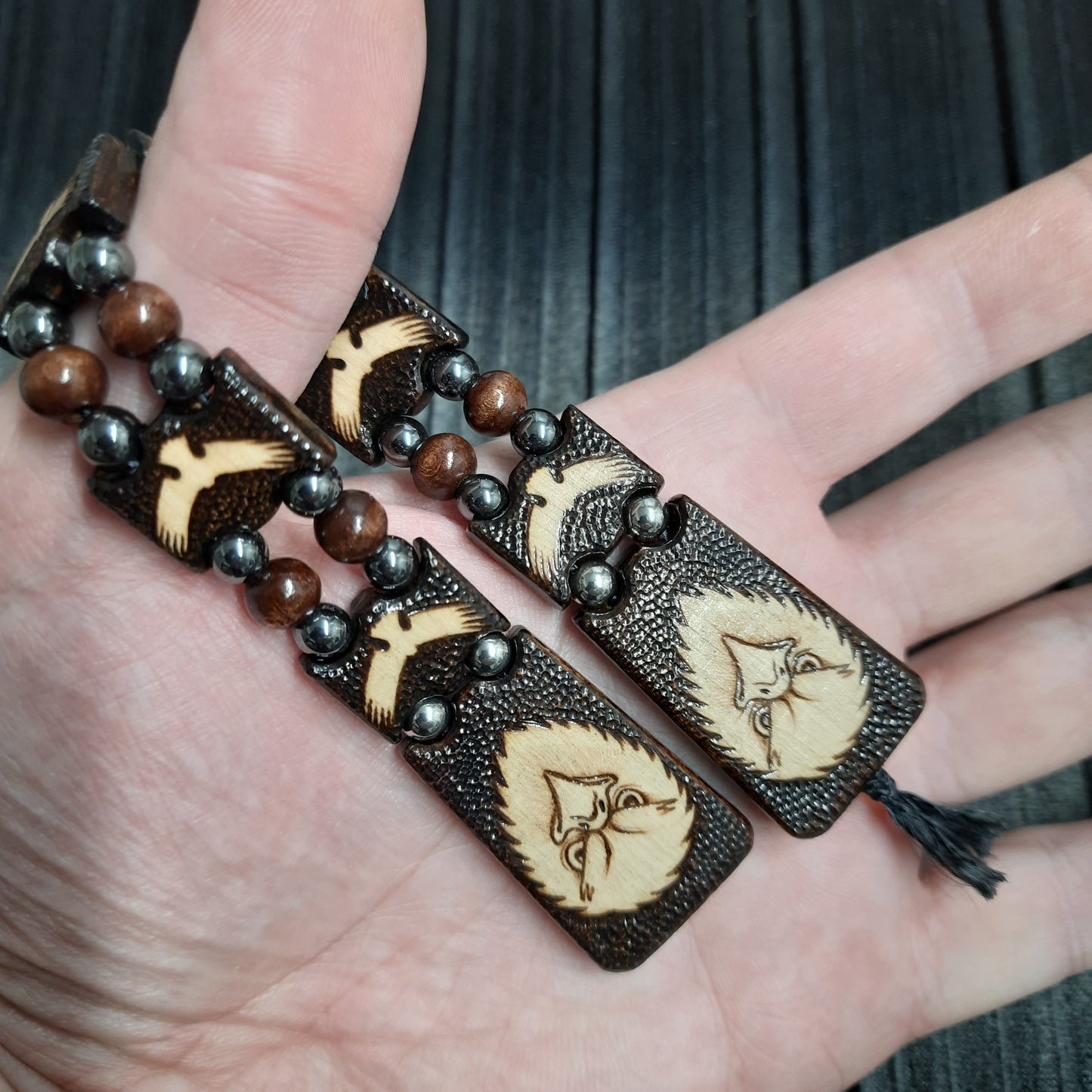 Chetki wooden "Eagle" handmade, rosary,  anti-stress meditation and finger training, worry beads, tzbex