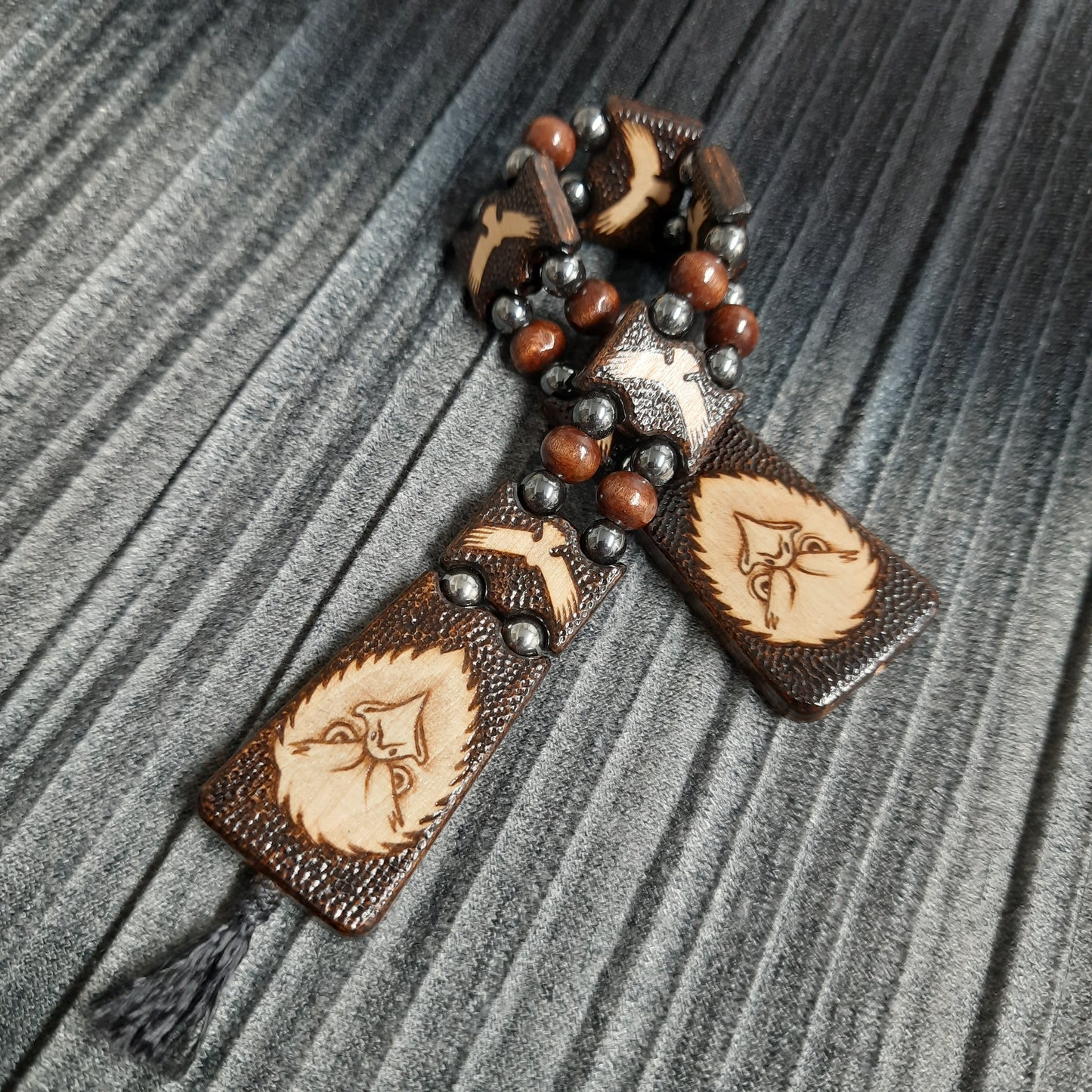 Chetki wooden "Eagle" handmade, rosary,  anti-stress meditation and finger training, worry beads, tzbex