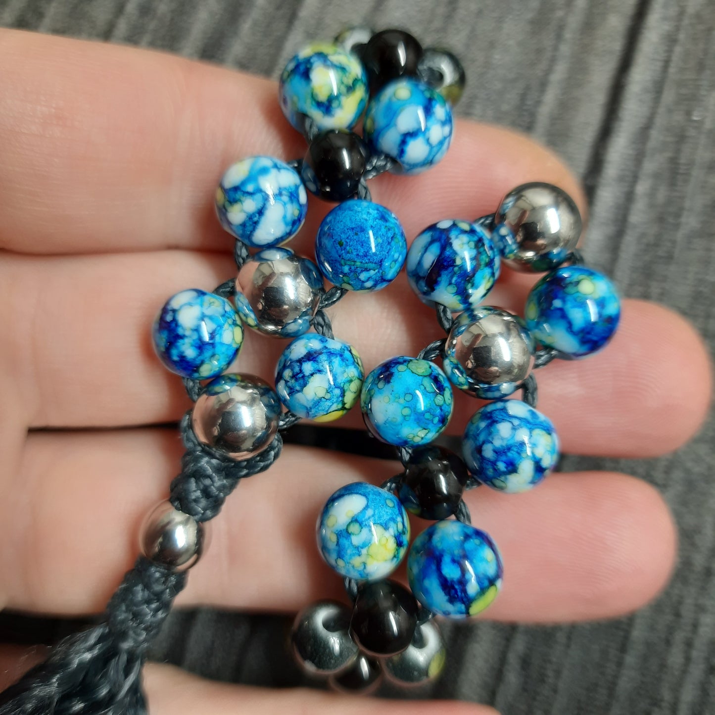 Chetki "Blue-eyed reptile" rosary, anti-stress meditation and finger training