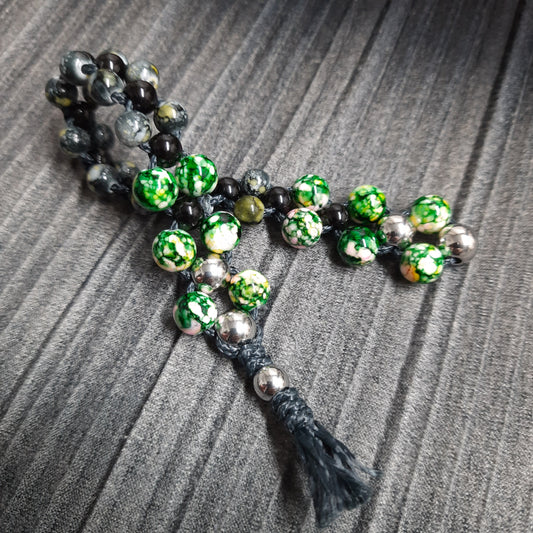 Chetki "Green-eyed reptile" rosary, anti-stress meditation and finger training