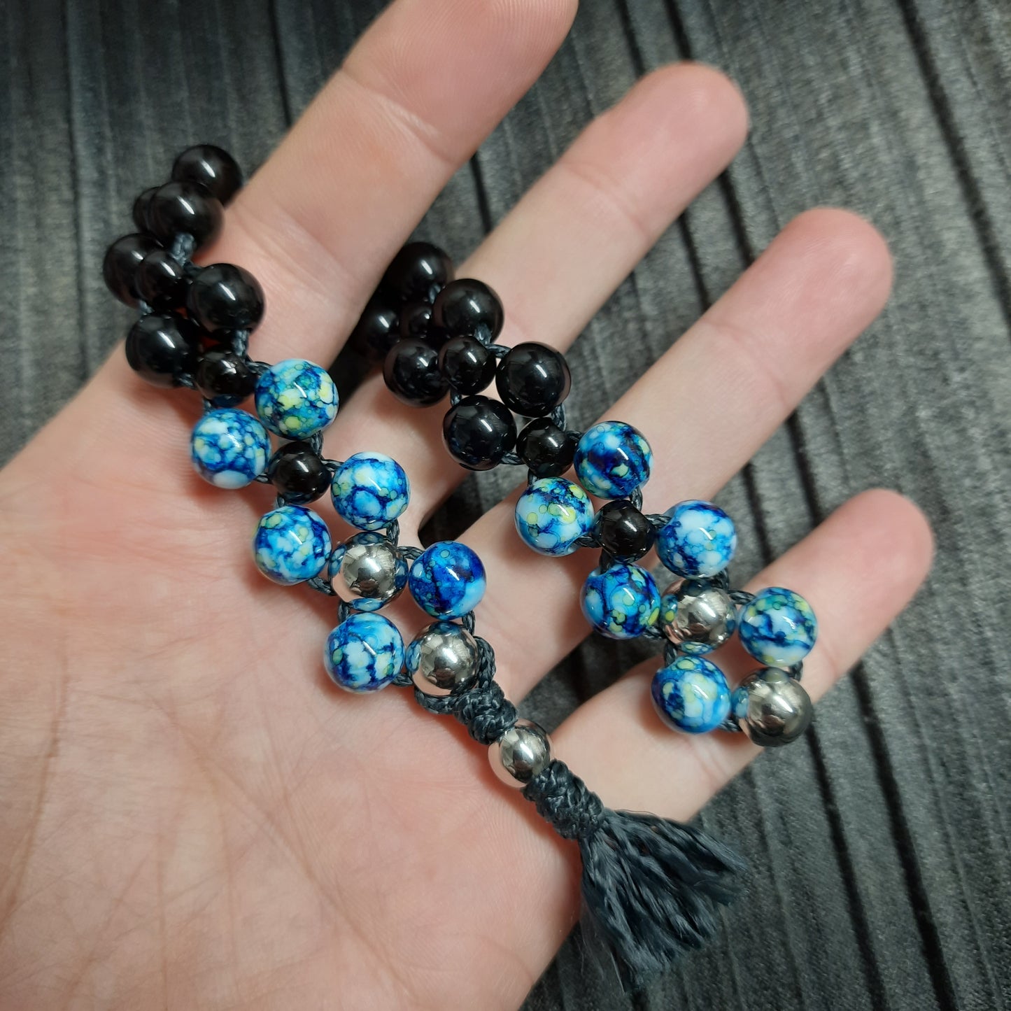 Chetki "Strict blue-eyed reptile" rosary, anti-stress meditation and finger training