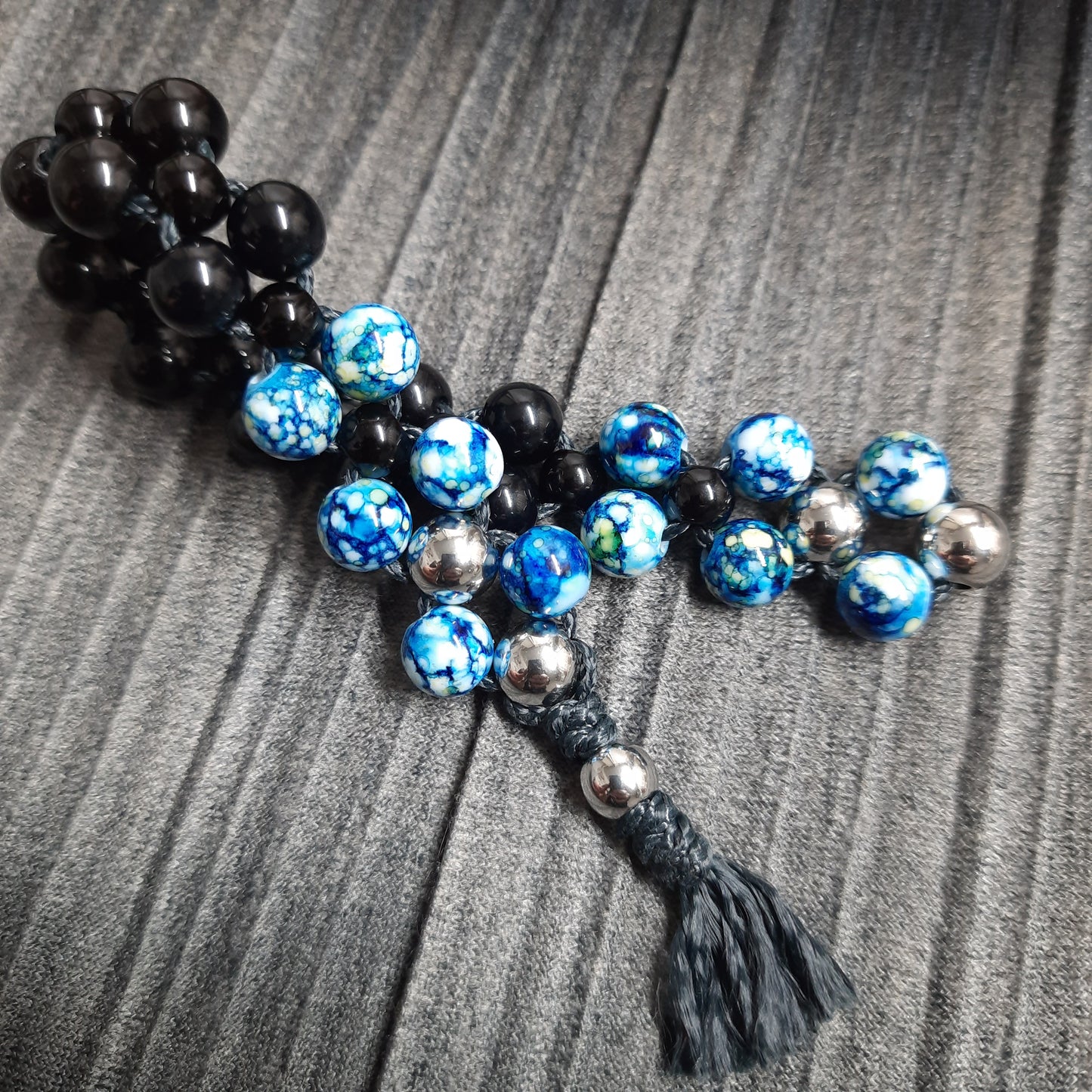 Chetki "Strict blue-eyed reptile" rosary, anti-stress meditation and finger training