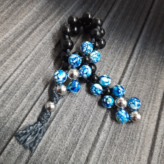 Chetki "Strict blue-eyed reptile" rosary, anti-stress meditation and finger training