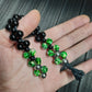 Chetki "Strict green-eyed reptile" rosary, anti-stress meditation and finger training