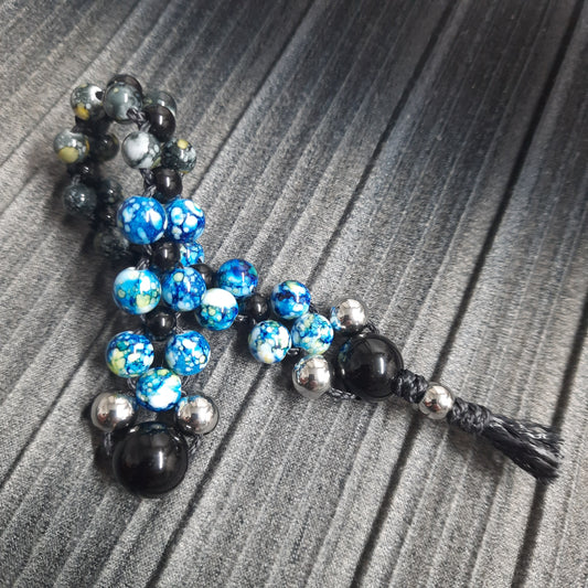 Chetki "Blue-eyed Reptile Strike" rosary, anti-stress meditation and finger training