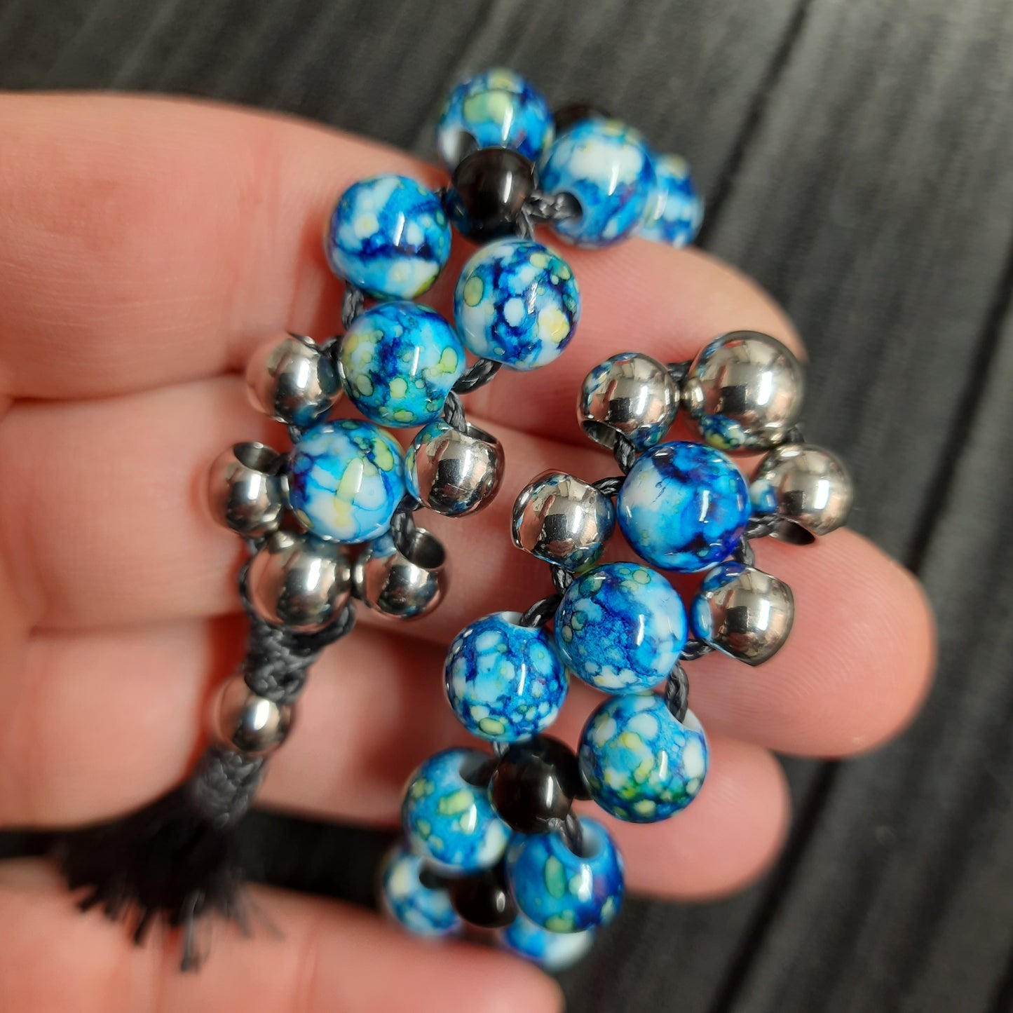 Chetki "Blue reptile" rosary, anti-stress meditation and finger training