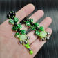 Chetki "Predatory green reptile"  flip rosary, anti-stress meditation and finger training