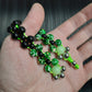 Chetki "Predatory green reptile"  flip rosary, anti-stress meditation and finger training