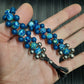 Chetki "Blue reptile" v2, flip rosary, anti-stress meditation and finger training