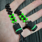 Chetki "Rough companion, green" flip rosary handmade