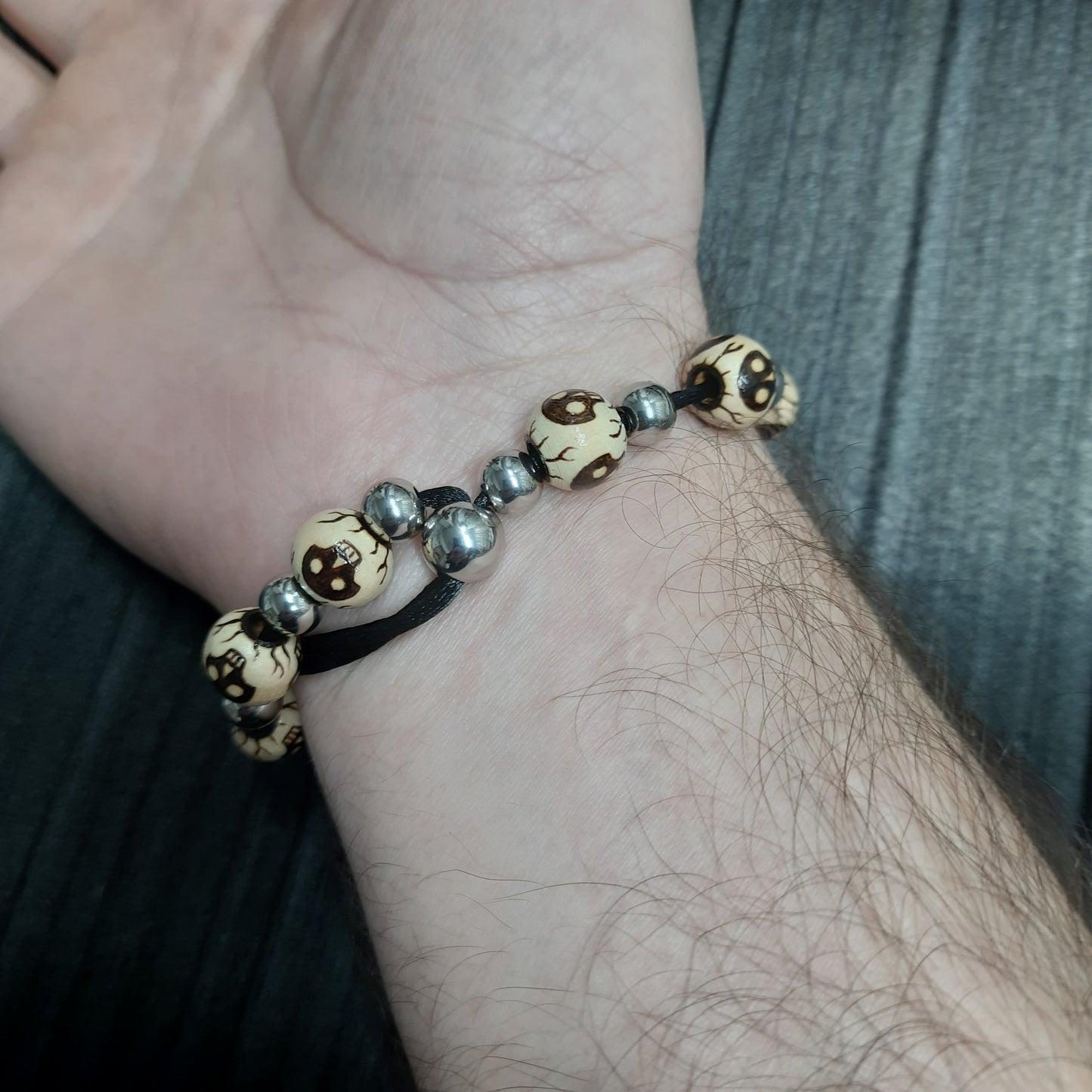 Komboloi bracelet chetki "Skulls"