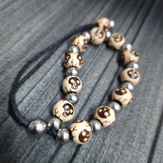 Komboloi bracelet chetki "Skulls"