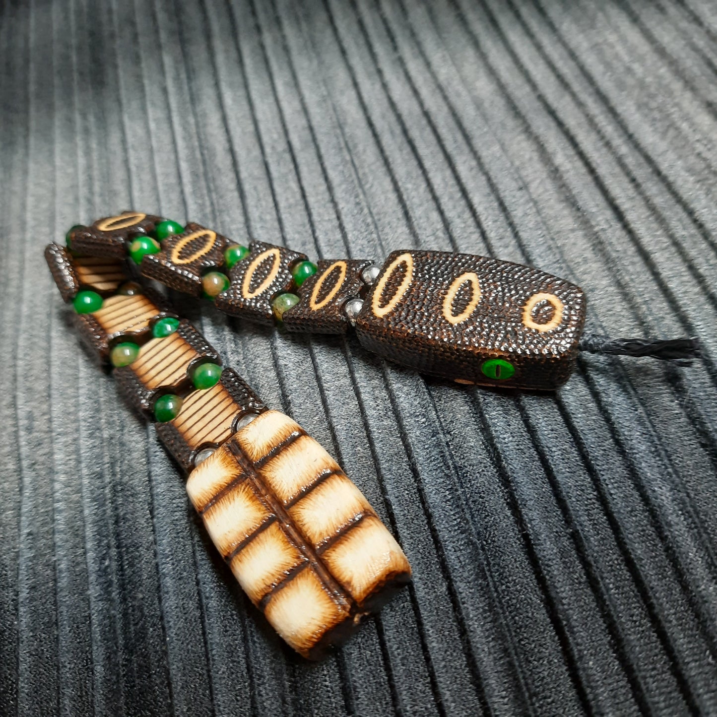 Wooden chetki "Snake" rosary, anti-stress meditation and finger training, anxiety beads