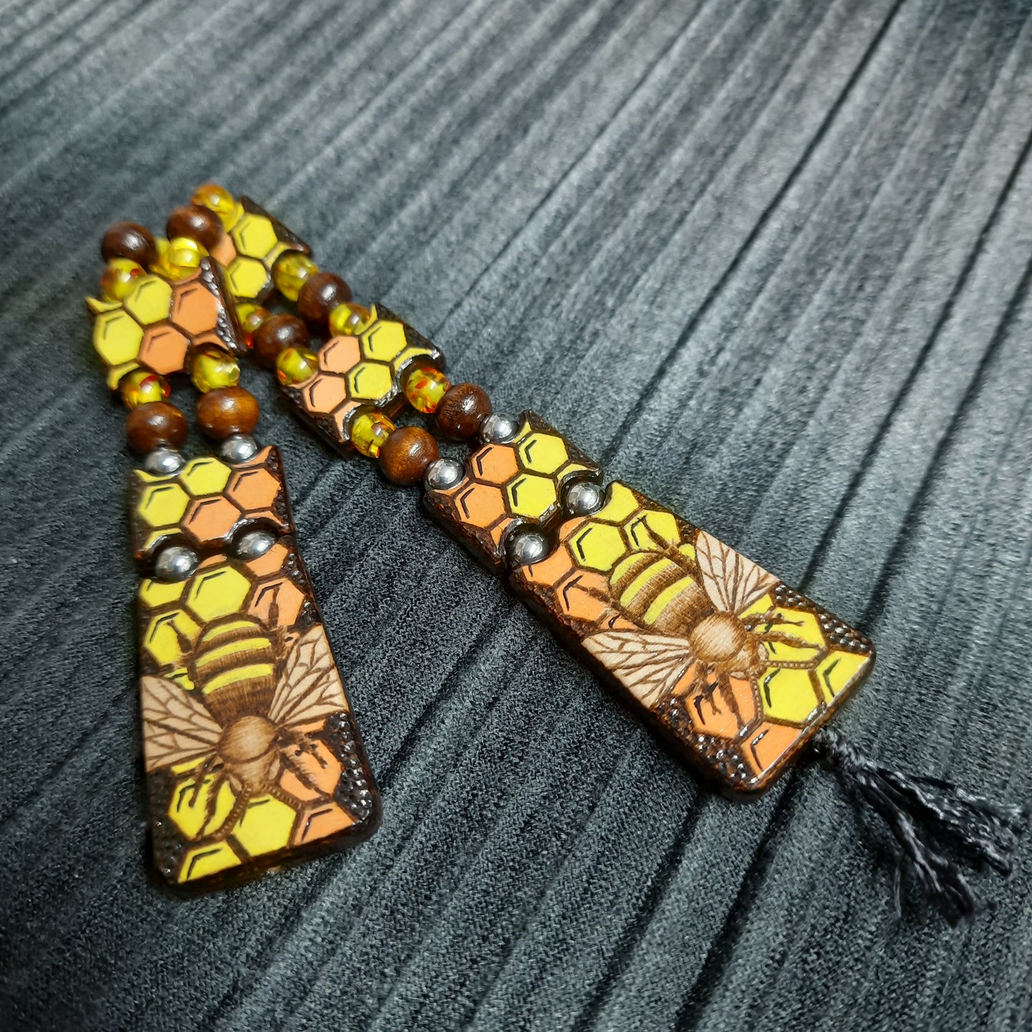 Chetki wooden "The flap of a bee's wing" handmade, rosary,  anti-stress meditation and finger training, worry beads, tzbex