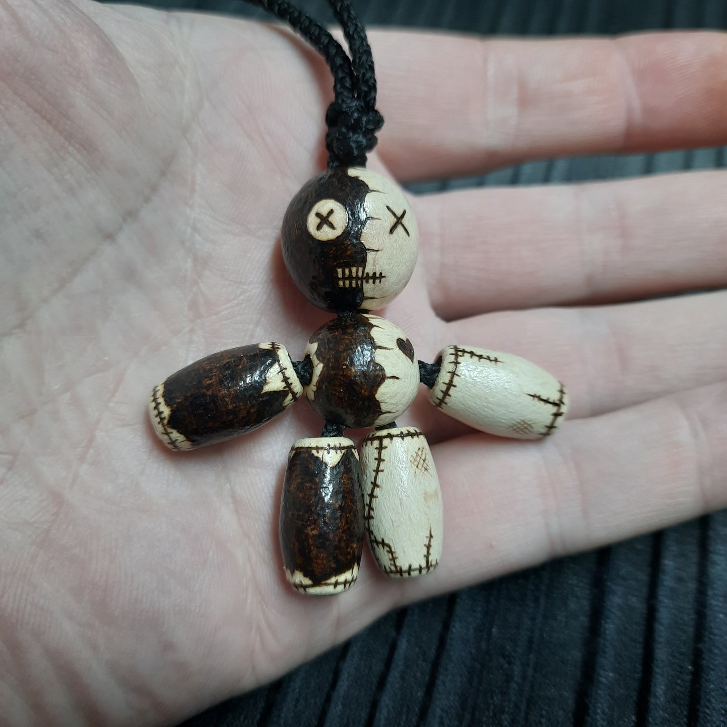 Pocket buddy wooden keychain magnetic "Voodoo doll, two-faced"