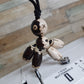 Pocket buddy wooden keychain magnetic "Voodoo doll, two-faced"