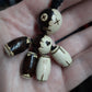 Pocket buddy wooden keychain magnetic "Voodoo doll, two-faced"