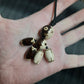 Pocket buddy wooden keychain magnetic "Voodoo doll, two-faced"