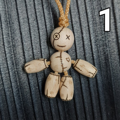 Pocket buddy wooden keychain magnetic "Voodoo doll"