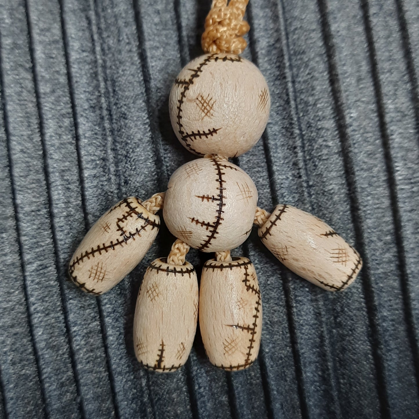 Pocket buddy wooden keychain magnetic "Voodoo doll"