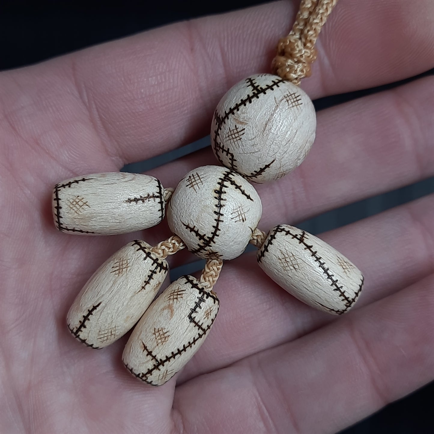 Pocket buddy wooden keychain magnetic "Voodoo doll"