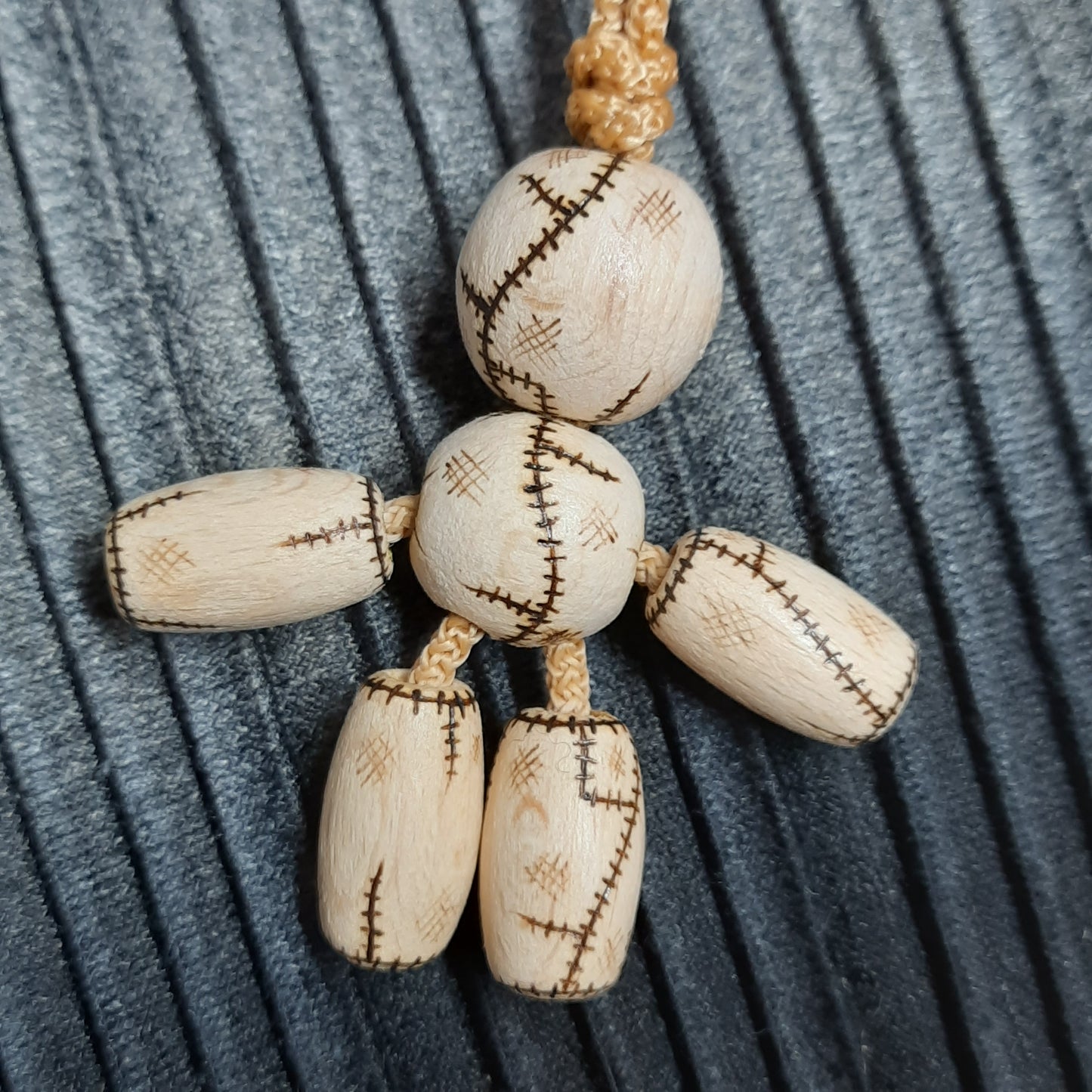 Pocket buddy wooden keychain magnetic "Voodoo doll"