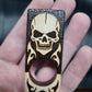 Worry plank wooden "Skulls, yes/no" handmade