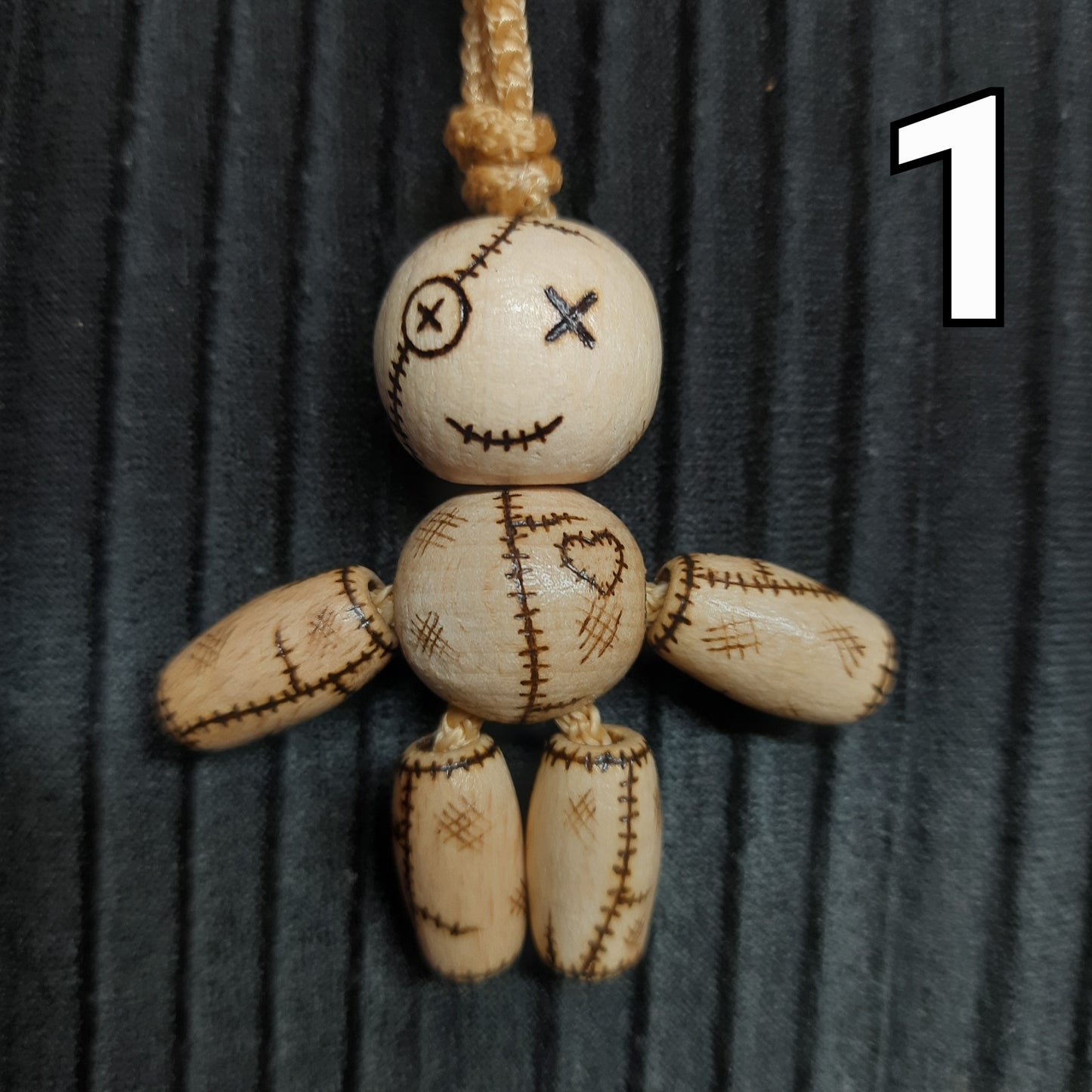 Pocket buddy wooden keychain magnetic "Voodoo doll"