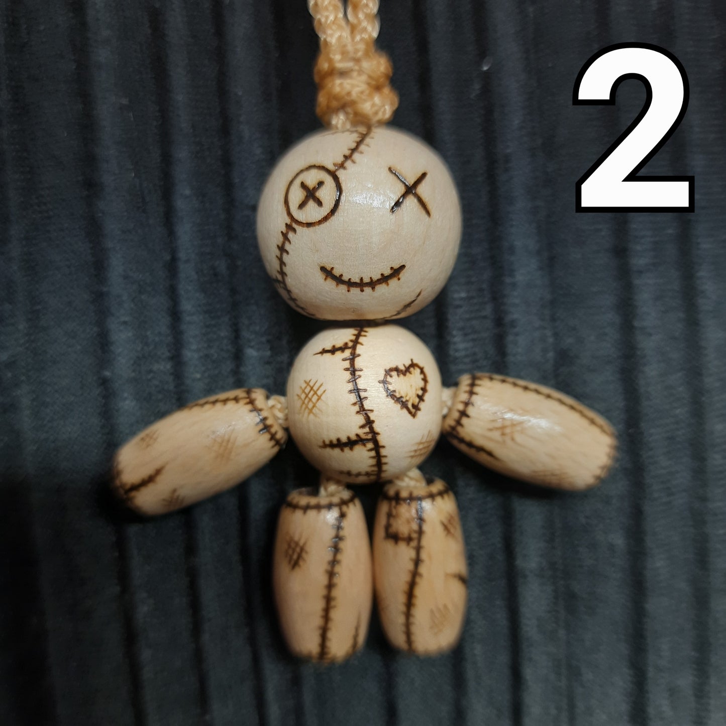 Pocket buddy wooden keychain magnetic "Voodoo doll"