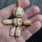 Pocket buddy wooden keychain magnetic "Voodoo doll"