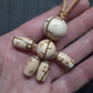 Pocket buddy wooden keychain magnetic "Voodoo doll"