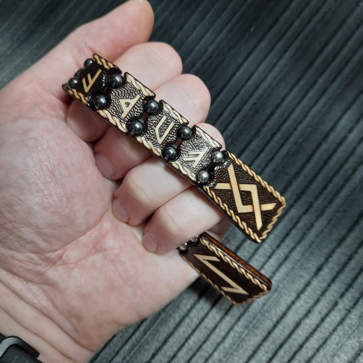 Chetki wooden "Futhark Runes" handmade