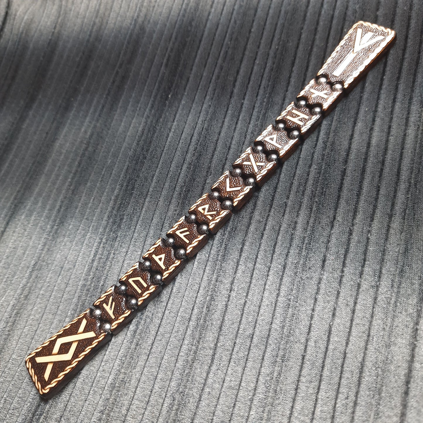 Chetki wooden "Futhark Runes" handmade